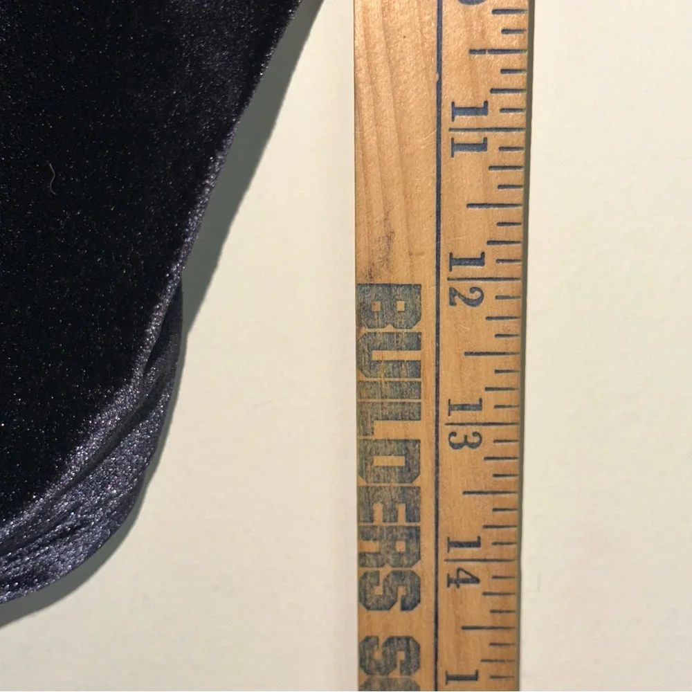 Solid & Striped Velvet Black Swim Top Womens Small Classic Goth Grunge Beach Y2K - Picture 9 of 9